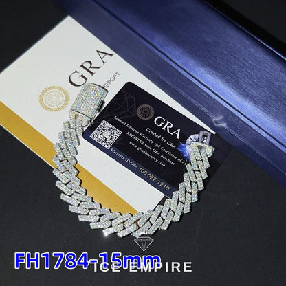 Iced Out Rose Gold Plated Moissanite Cuban Chain