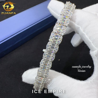 Iced Out Rose Gold Plated Moissanite Cuban Chain
