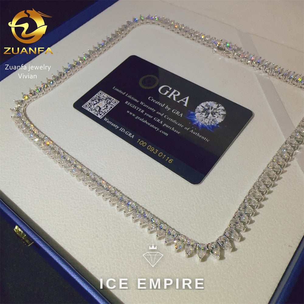Iced Out Rose Gold Plated Moissanite Cuban Chain