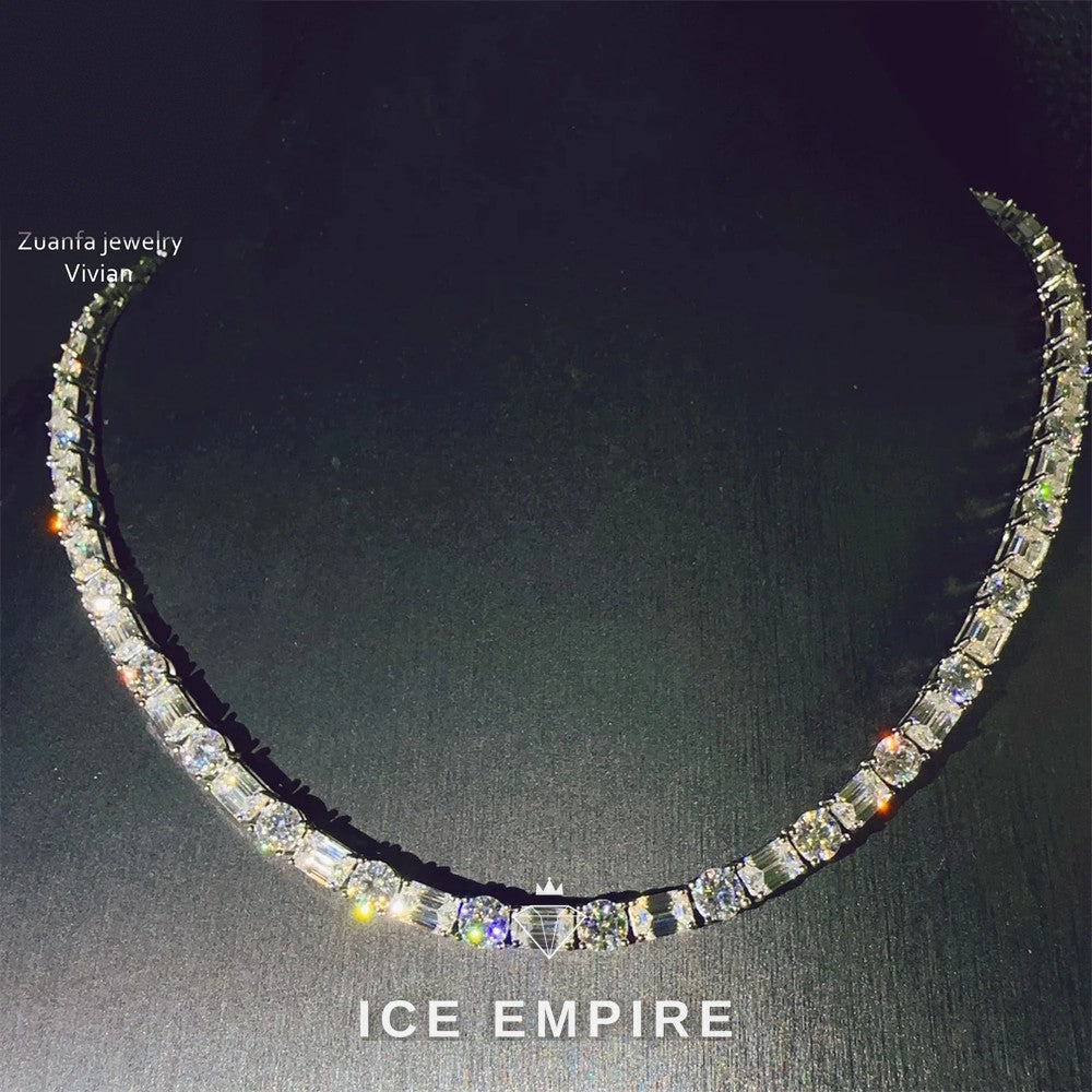 Iced Out Rose Gold Plated Moissanite Cuban Chain