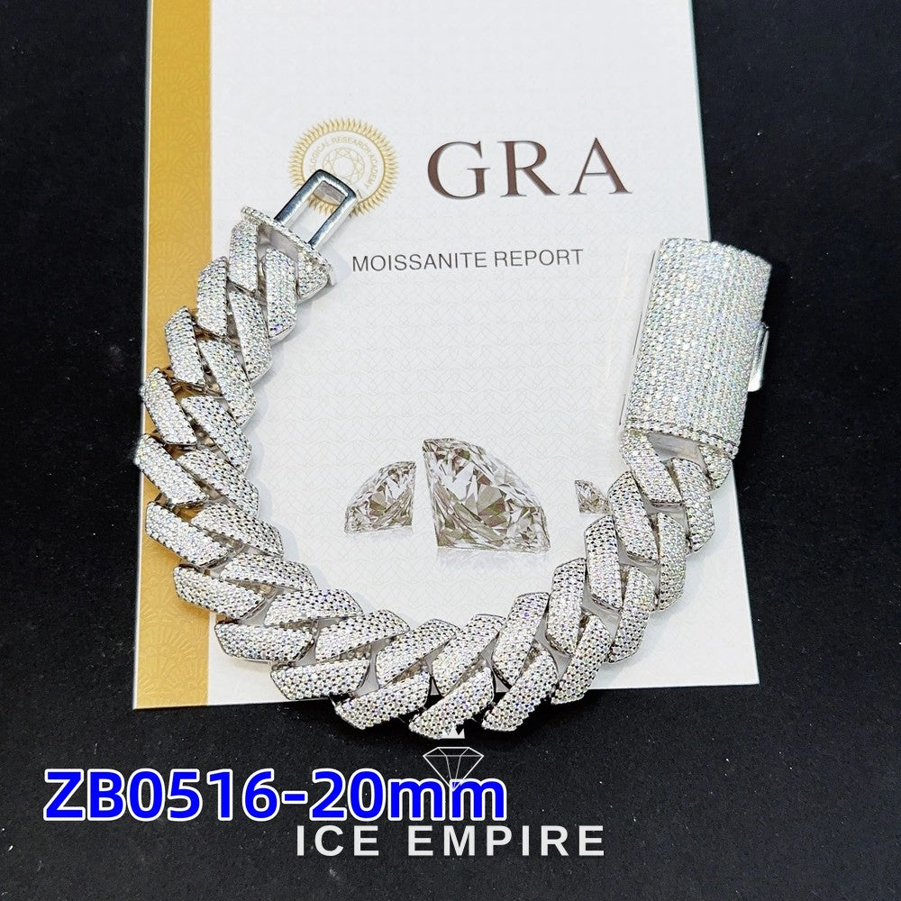 Iced Out Rose Gold Plated Moissanite Cuban Chain