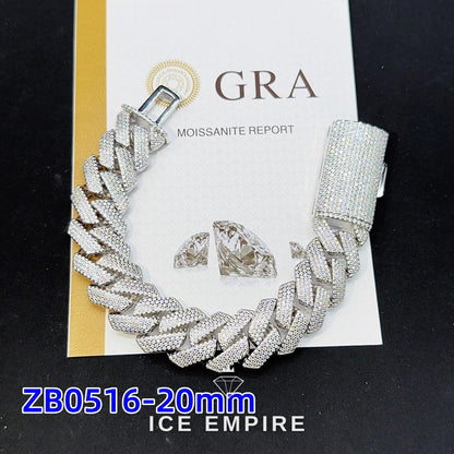 Iced Out Rose Gold Plated Moissanite Cuban Chain