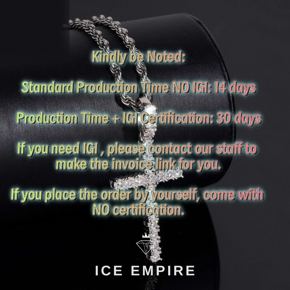 Iced Out 925 Silver Lab Grown Diamond Pendant