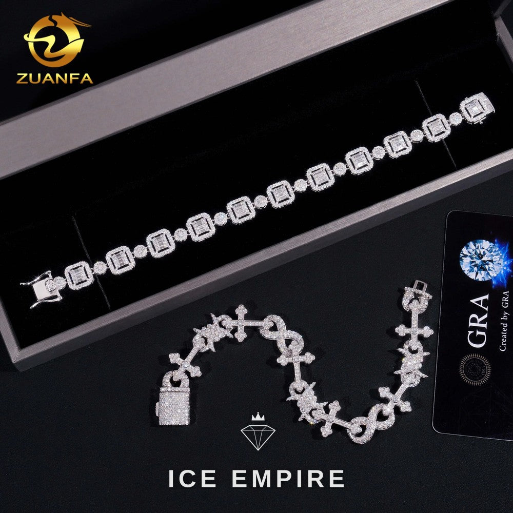 Iced Out Gold Plated Moissanite Cuban Chain