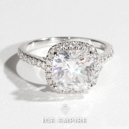Iced Out Rose Gold Plated Moissanite Ring