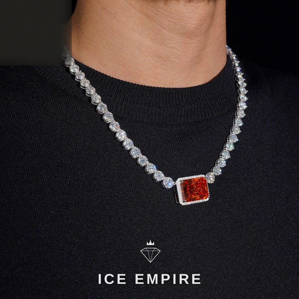 Iced Out Rose Gold Plated Moissanite Cuban Chain