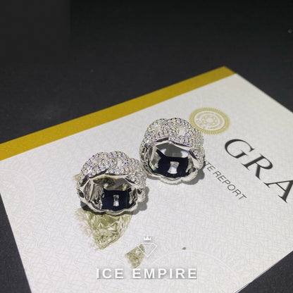Iced Out 925 Silver Moissanite Cuban Chain