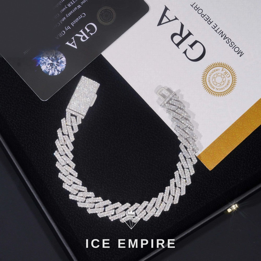 Iced Out Rose Gold Plated Moissanite Cuban Chain