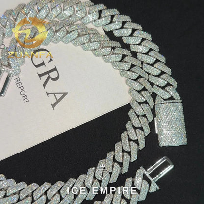 Iced Out Rose Gold Plated Moissanite Cuban Chain