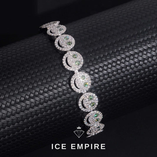 Iced Out Rose Gold Plated Moissanite Bracelet