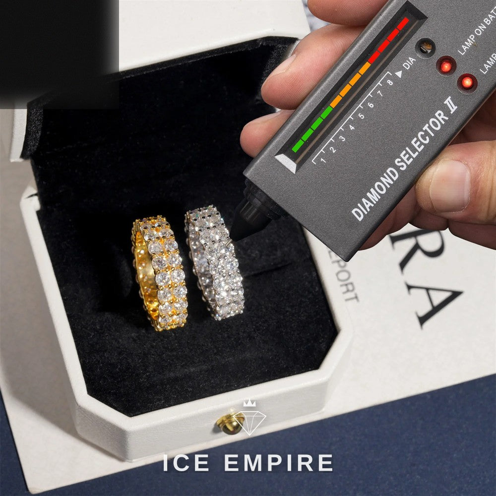 Iced Out 925 Silver Moissanite Ring