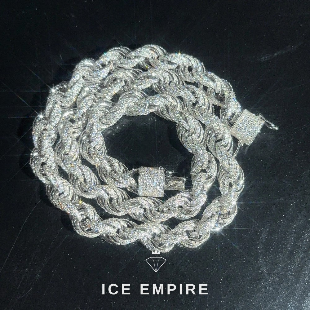 Iced Out Rose Gold Plated Moissanite Cuban Chain