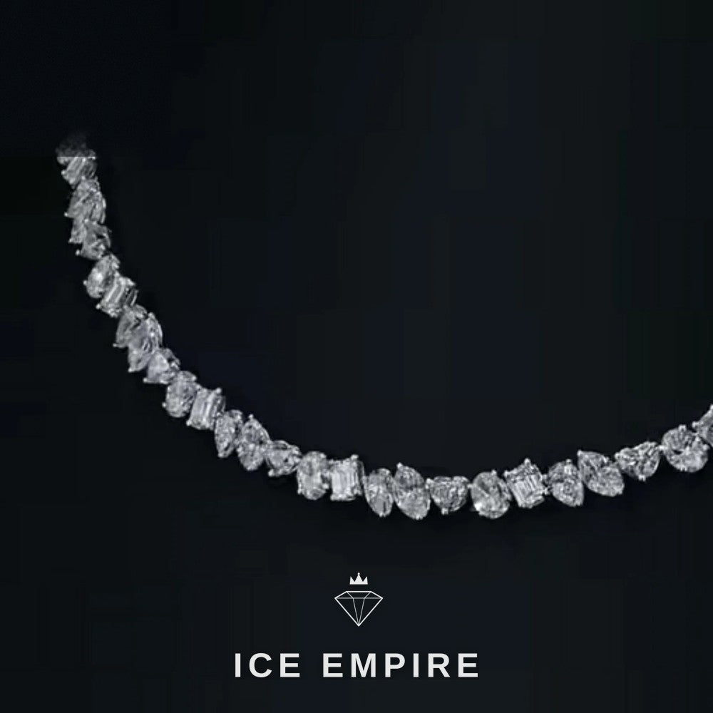 Iced Out Rose Gold Plated Moissanite Cuban Chain