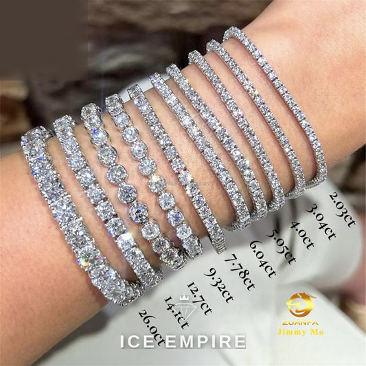 Iced Out Gold Plated Lab Grown Diamond Tennis Chain