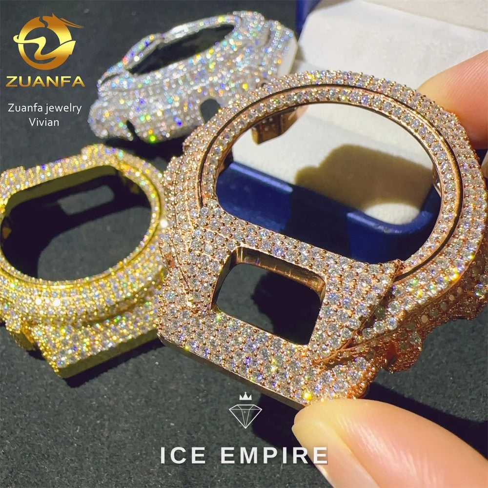 Iced Out 925 Silver Moissanite Watch