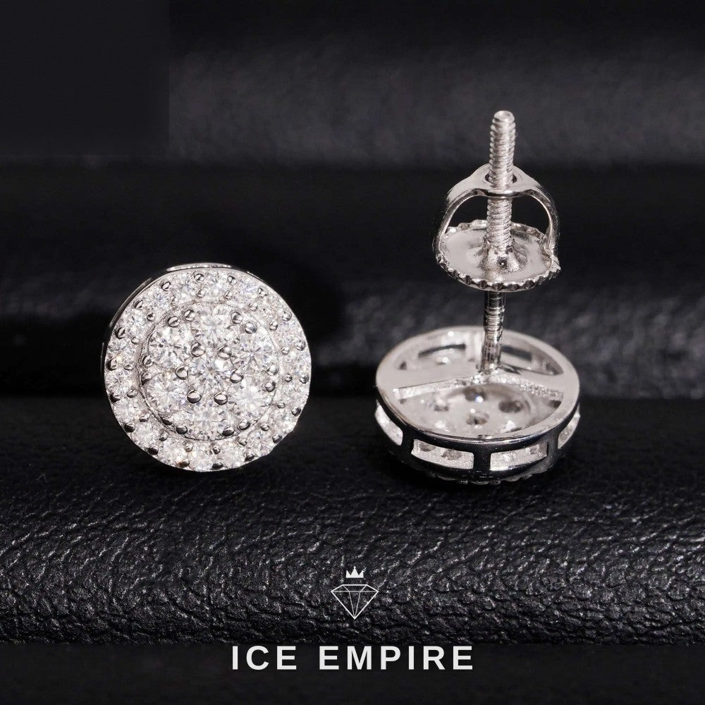 Iced Out 925 Silver Moissanite Earrings