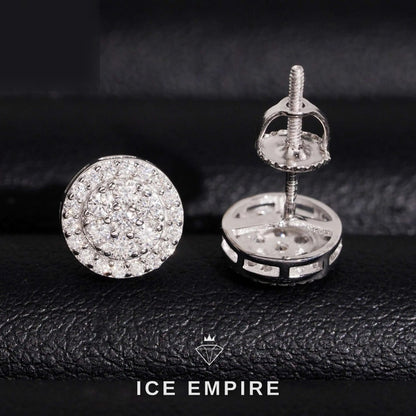 Iced Out 925 Silver Moissanite Earrings