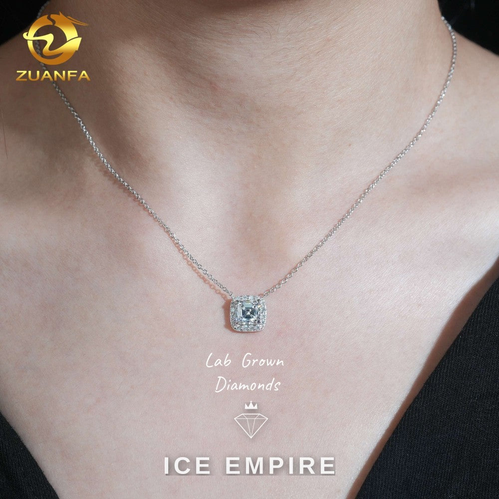 Iced Out 925 Silver Lab Grown Diamond Pendant