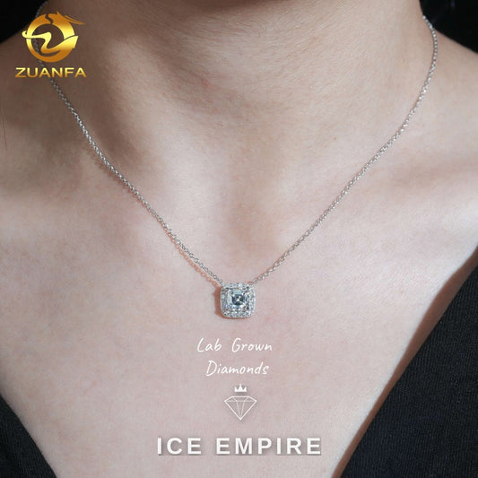 Iced Out 925 Silver Lab Grown Diamond Pendant