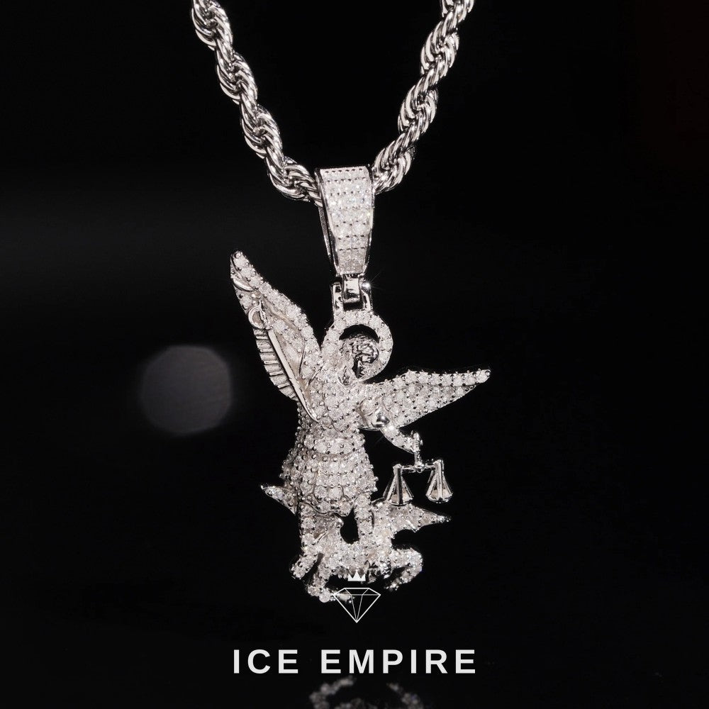 Iced Out Baguette Gold Plated Lab Grown Diamond Pendant