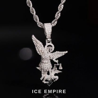 Iced Out Baguette Gold Plated Lab Grown Diamond Pendant