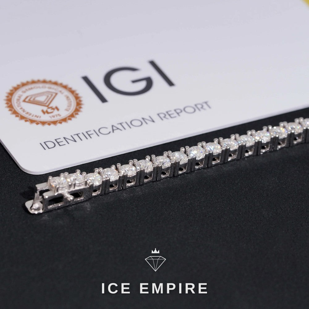 Iced Out 925 Silver Lab Grown Diamond Tennis Bracelet