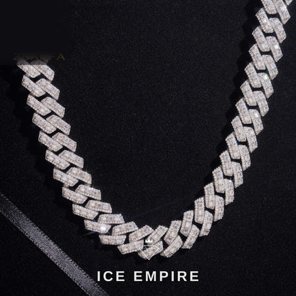 Iced Out Gold Plated Moissanite Cuban Chain