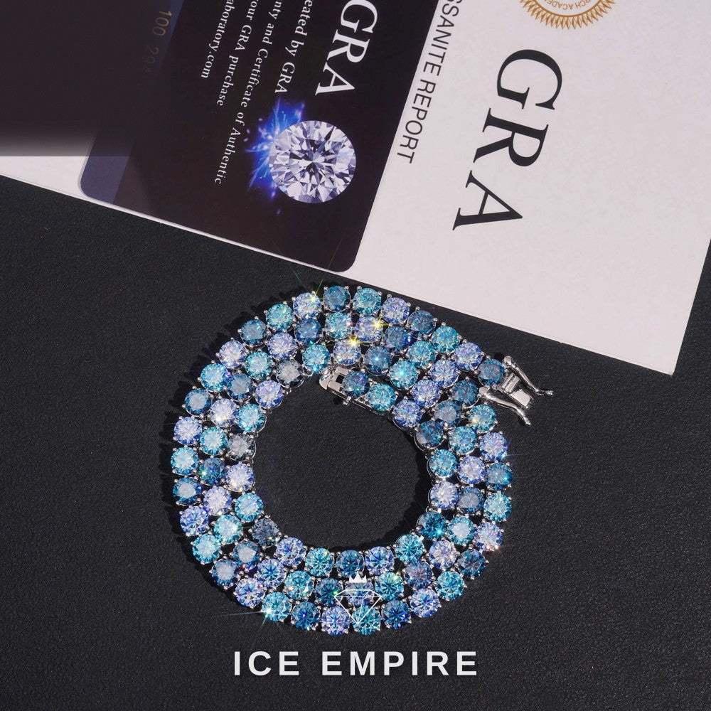 Iced Out Rose Gold Plated Moissanite Cuban Chain