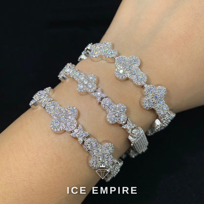 Iced Out Cross 925 Silver Moissanite Cuban Chain