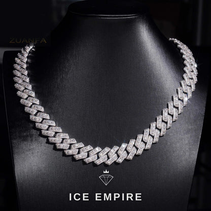 Iced Out Gold Plated Moissanite Cuban Chain