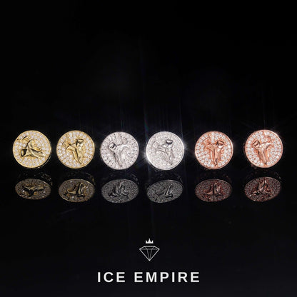 Iced Out 925 Silver Moissanite Stud Earrings
