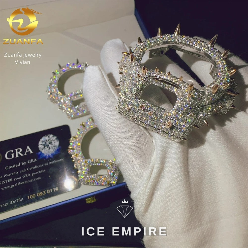 Iced Out 925 Silver Moissanite Watch