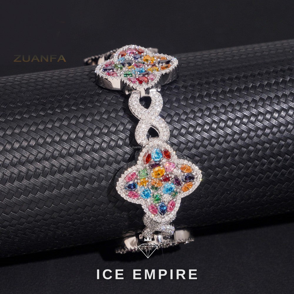 Iced Out 925 Silver Moissanite Cuban Chain