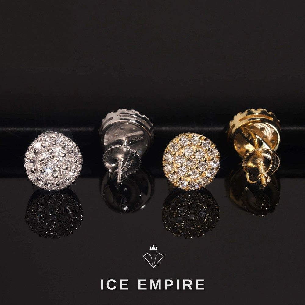 Iced Out 925 Silver Lab Grown Diamond Earrings