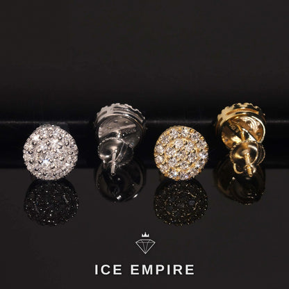 Iced Out 925 Silver Lab Grown Diamond Earrings