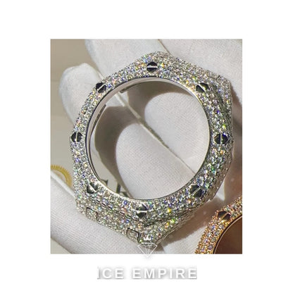 Iced Out 925 Silver Moissanite Watch