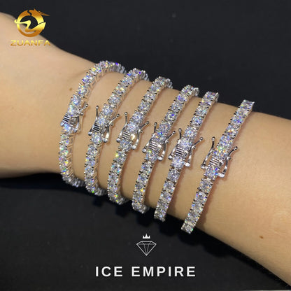 Iced Out Gold Plated Moissanite Tennis Chain