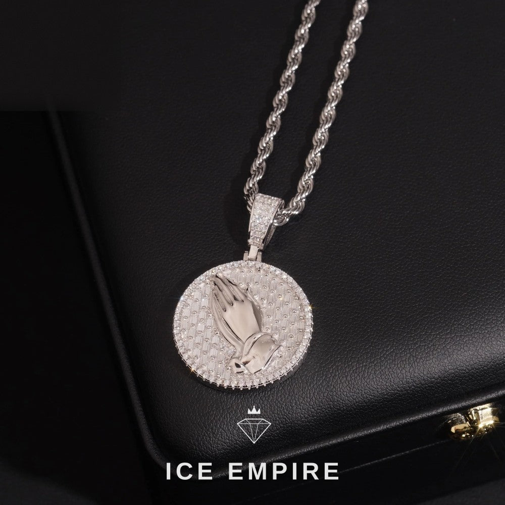 Iced Out Baguette Gold Plated Moissanite Pendant