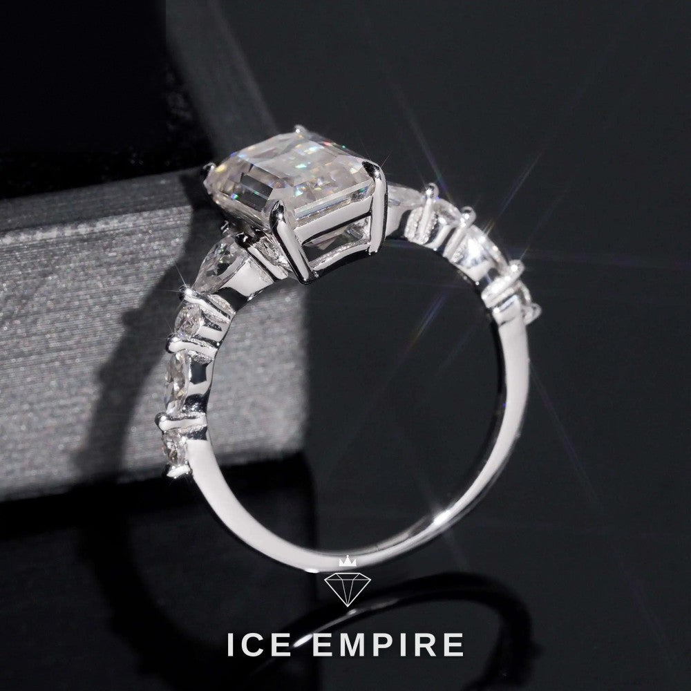 Iced Out Gold Plated Moissanite Wedding Band