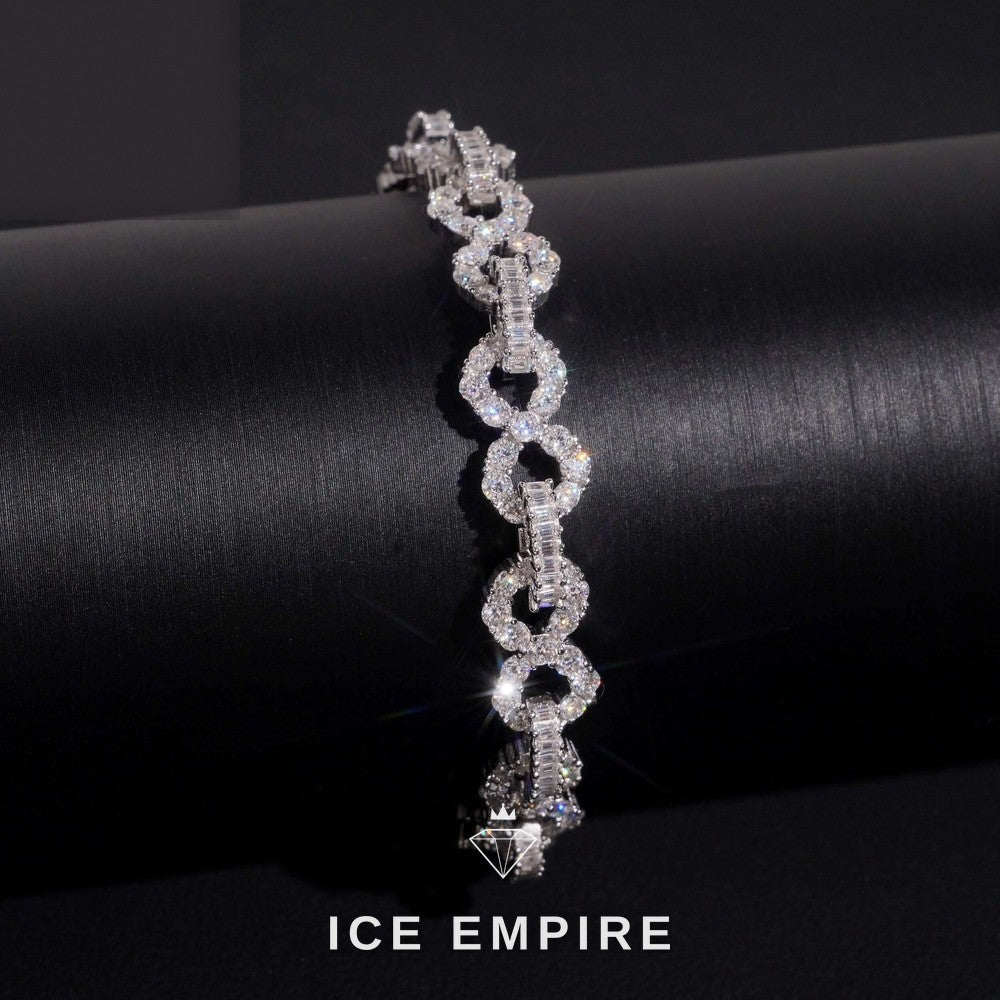 Iced Out 925 Silver Moissanite Cuban Chain