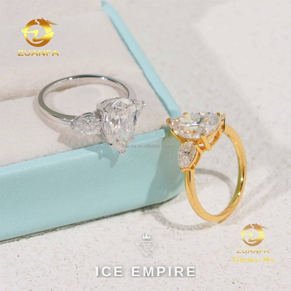 Iced Out 14K Gold Lab Grown Diamond Ring