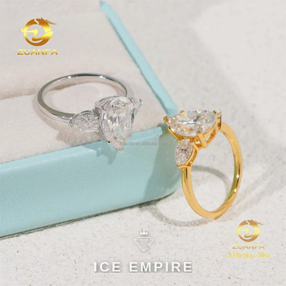 Iced Out 14K Gold Lab Grown Diamond Ring
