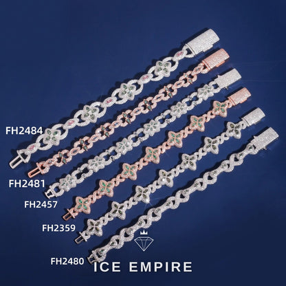 Iced Out Rose Gold Plated Moissanite Cuban Chain