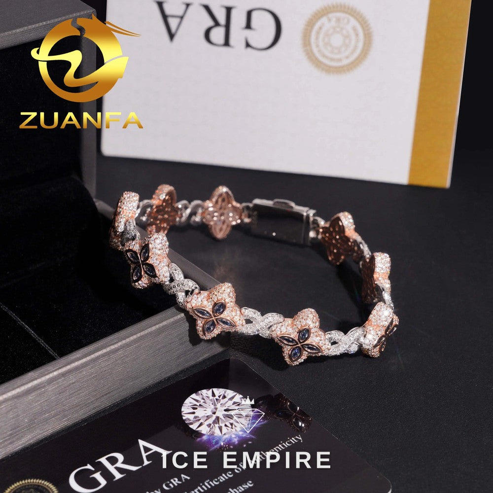 Iced Out 925 Silver Moissanite Bracelet