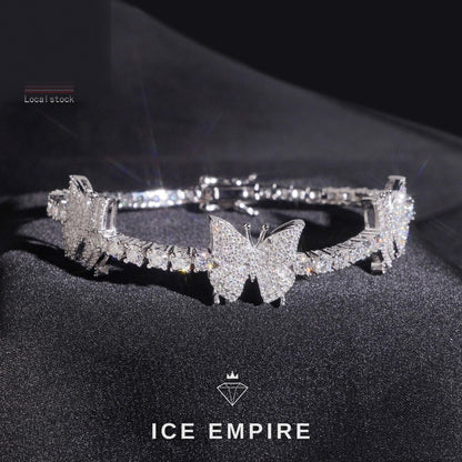 Iced Out 925 Silver Moissanite Tennis Chain