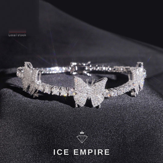 Iced Out 925 Silver Moissanite Tennis Chain