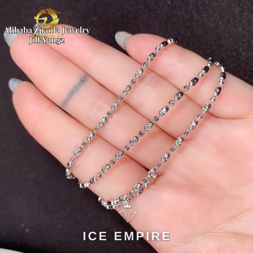 Iced Out Rose Gold Plated Moissanite Rope Chain