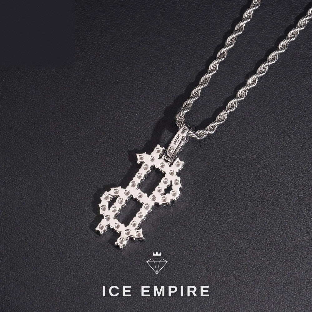Iced Out Rose Gold Plated Moissanite Pendant