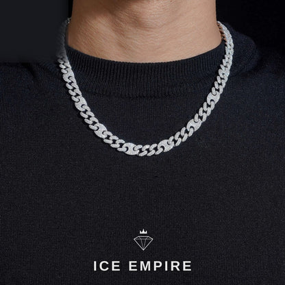 Iced Out Rose Gold Plated Moissanite Cuban Chain