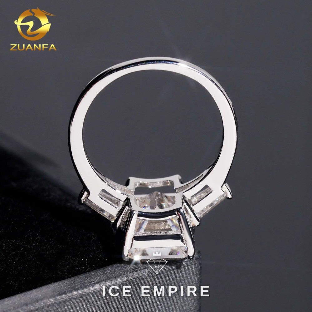Iced Out 18K Gold Moissanite Wedding Band
